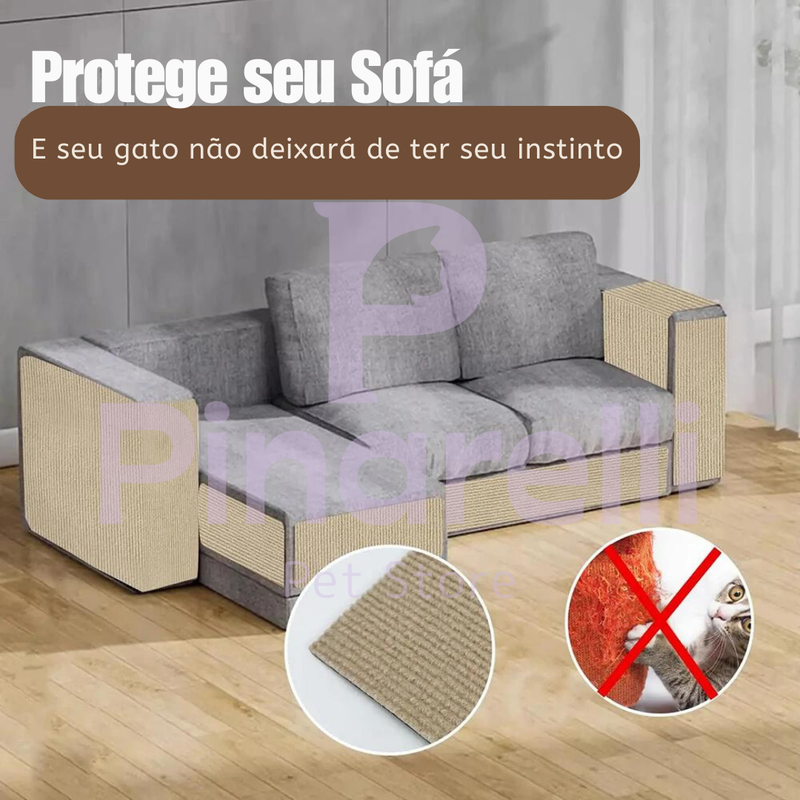 Arranhador Autodesivo para Gatos – Protege Sofás e Carpetes – Superfície Resistente a Arranhões