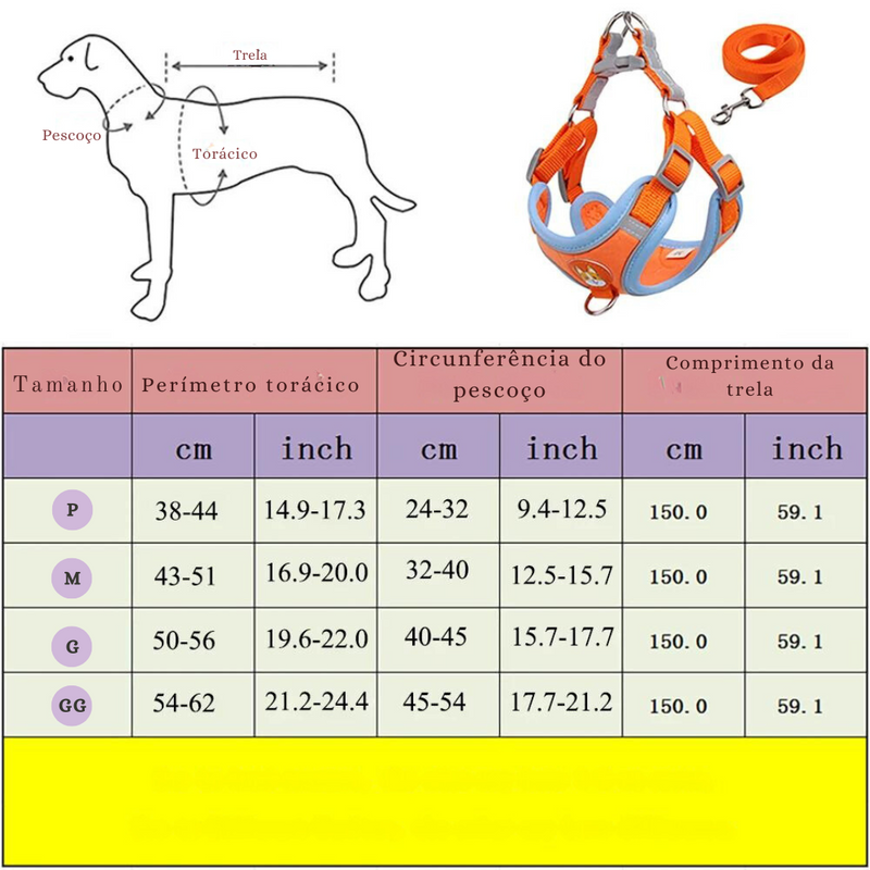 Coleira Guia para Cachorro